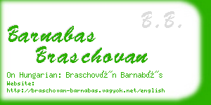 barnabas braschovan business card